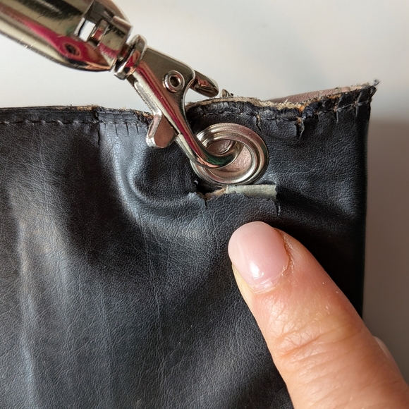 Due Fratelli Vintage Genuine Leather Crossbody Bag – Gold, Pink & Brown - Picture 9 of 9